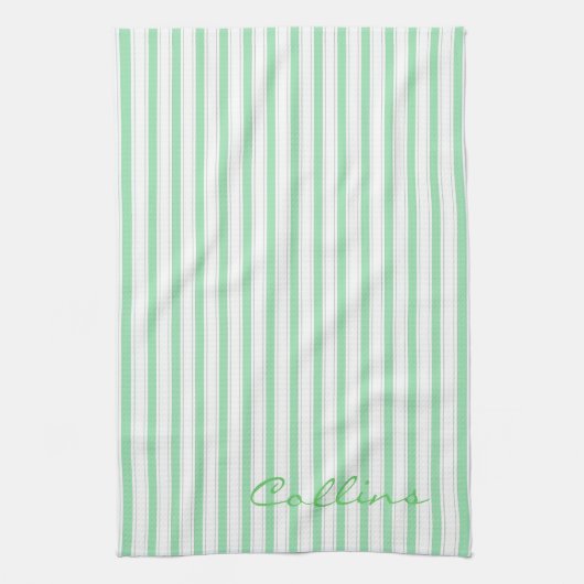 Linge De Cuisine Motif Grandes vertes et blanches (Vertical)