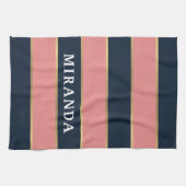 Linge De Cuisine Motif Gras Rose Bleu Gold (Horizontal)