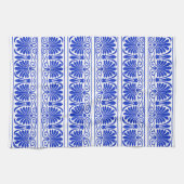 Linge De Cuisine Motif grec méditerranéen bleu (Horizontal)