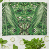 Linge De Cuisine Motif Greens et Raindrops (Plié)