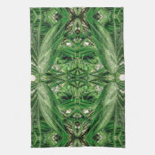 Linge De Cuisine Motif Greens et Raindrops (Vertical)
