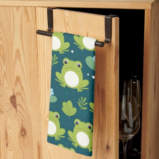 Linge De Cuisine Motif grenouille (Pliage en tiers)