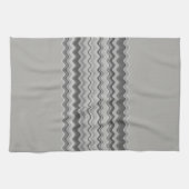 Linge De Cuisine Motif Grey Wavy Zigzag (Horizontal)