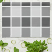 Linge De Cuisine Motif gris carrelé (Plié)