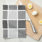 Linge De Cuisine Motif gris carrelé (Quart Plié)