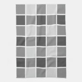 Linge De Cuisine Motif gris carrelé (Vertical)