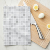 Linge De Cuisine Motif gris de tuiles (Quart Plié)