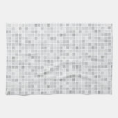 Linge De Cuisine Motif gris de tuiles (Horizontal)