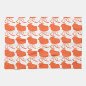 Linge De Cuisine Motif gris du milieu du siècle Silhouette (Horizontal)