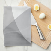 Linge De Cuisine Motif gris et blanc abstrait (Quart Plié)