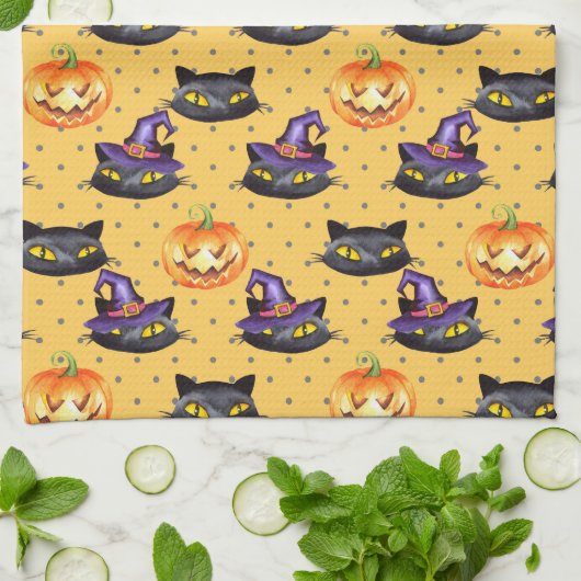 Linge De Cuisine Motif Halloween 1 (Plié)