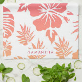 Linge De Cuisine Motif Hibiscus (Plié)