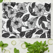 Linge De Cuisine Motif Hibiscus (Plié)
