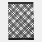 Linge De Cuisine Motif horizontal noir et blanc (Vertical)