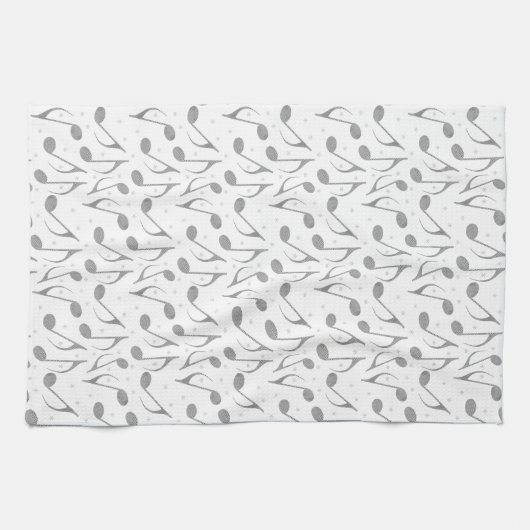 Linge De Cuisine Motif Houndstooth Chic Musical Notes (Horizontal)