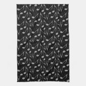 Linge De Cuisine Motif Houndstooth Chic Musical Notes (Vertical)