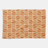 Linge De Cuisine Motif Ikat Aztec - Mandarin et orange clair (Horizontal)