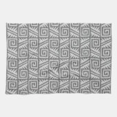Linge De Cuisine Motif Ikat Aztec - Nuances de gris / gris (Horizontal)