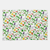 Linge De Cuisine Motif illustré par un modèle mixte (Horizontal)