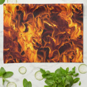 Linge De Cuisine Motif incendie et flamme (Plié)