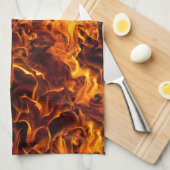 Linge De Cuisine Motif incendie et flamme (Quart Plié)