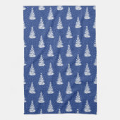 Linge De Cuisine Motif Indigo couvert d'arbre couvert de neige dess (Vertical)