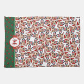 Linge De Cuisine Motif italien Greyhound Monogram Christmas Chien (Horizontal)