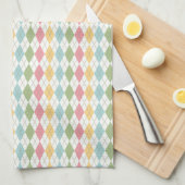 Linge De Cuisine Motif Jacquard Pastel (Quart Plié)