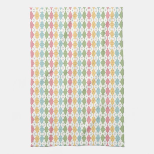 Linge De Cuisine Motif Jacquard Pastel (Vertical)