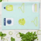 Linge De Cuisine Motif Jour de Lessive Frais (Plié)