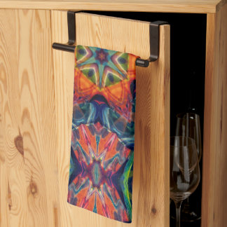 Linge De Cuisine Motif Kaleidoscope couleur psychédélique