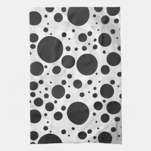 Linge De Cuisine Motif Kohl Black Polka
