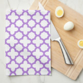 Linge De Cuisine Motif Lavender Quatrefoil (Quart Plié)
