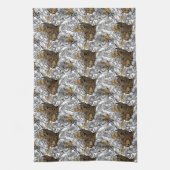 Linge De Cuisine Motif Leopard & Peonies (Vertical)