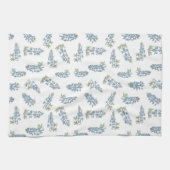 Linge De Cuisine Motif Ligne et Laver Bluebonnet (Horizontal)