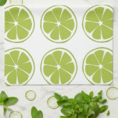 Linge De Cuisine Motif Lime vert Fruit Lime (Plié)