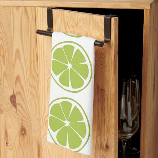 Linge De Cuisine Motif Lime vert Fruit Lime (Pliage en tiers)