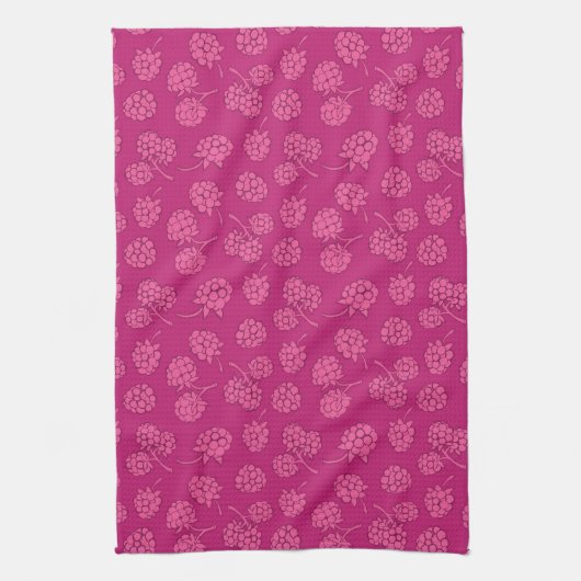 Linge De Cuisine Motif magenta de baie (Vertical)