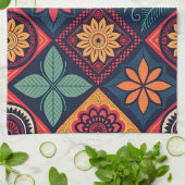 Linge De Cuisine Motif magique Fleurs (Plié)