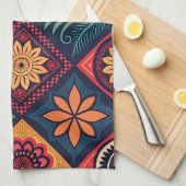 Linge De Cuisine Motif magique Fleurs (Quart Plié)