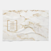 Linge De Cuisine Motif marbre à effet or moderne (Horizontal)
