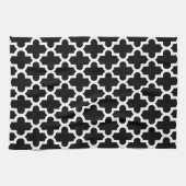 Linge De Cuisine Motif marocain moderne noir et blanc (Horizontal)
