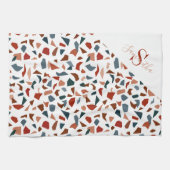 Linge De Cuisine Motif marron écriture moderne (Horizontal)