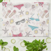 Linge De Cuisine Motif mignon d'abrégé sur été (Plié)