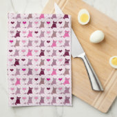 Linge De Cuisine Motif mignon de filles de chaton (Quart Plié)