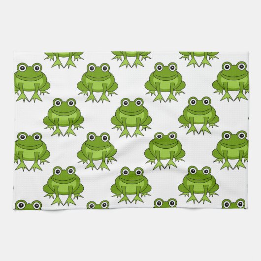 Linge De Cuisine Motif mignon de grenouille (Horizontal)