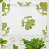 Linge De Cuisine Motif mignon de grenouille verte (Plié)