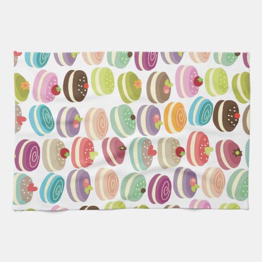 Linge De Cuisine Motif mignon de Macarons (Horizontal)