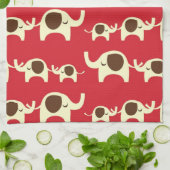 Linge De Cuisine Motif mignon de nature de rouge de cerise (Plié)