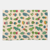 Linge De Cuisine Motif mignon de position de cactus (Horizontal)